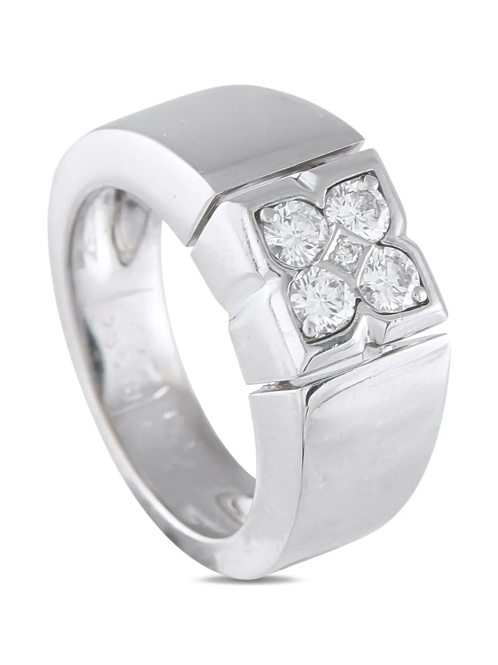 Van Cleef & Arpels Pre-Owned 18K white gold Quatrefoil diamond ring | Silver | Image 1