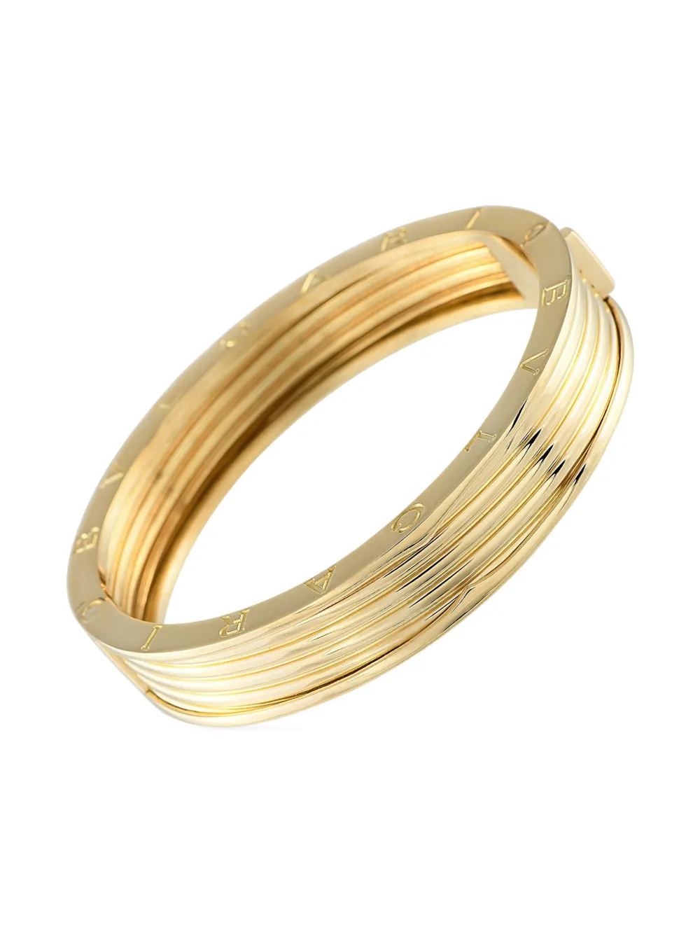 Pre-owned Bvlgari 18k Yellow Gold B.zero1 Bracelet