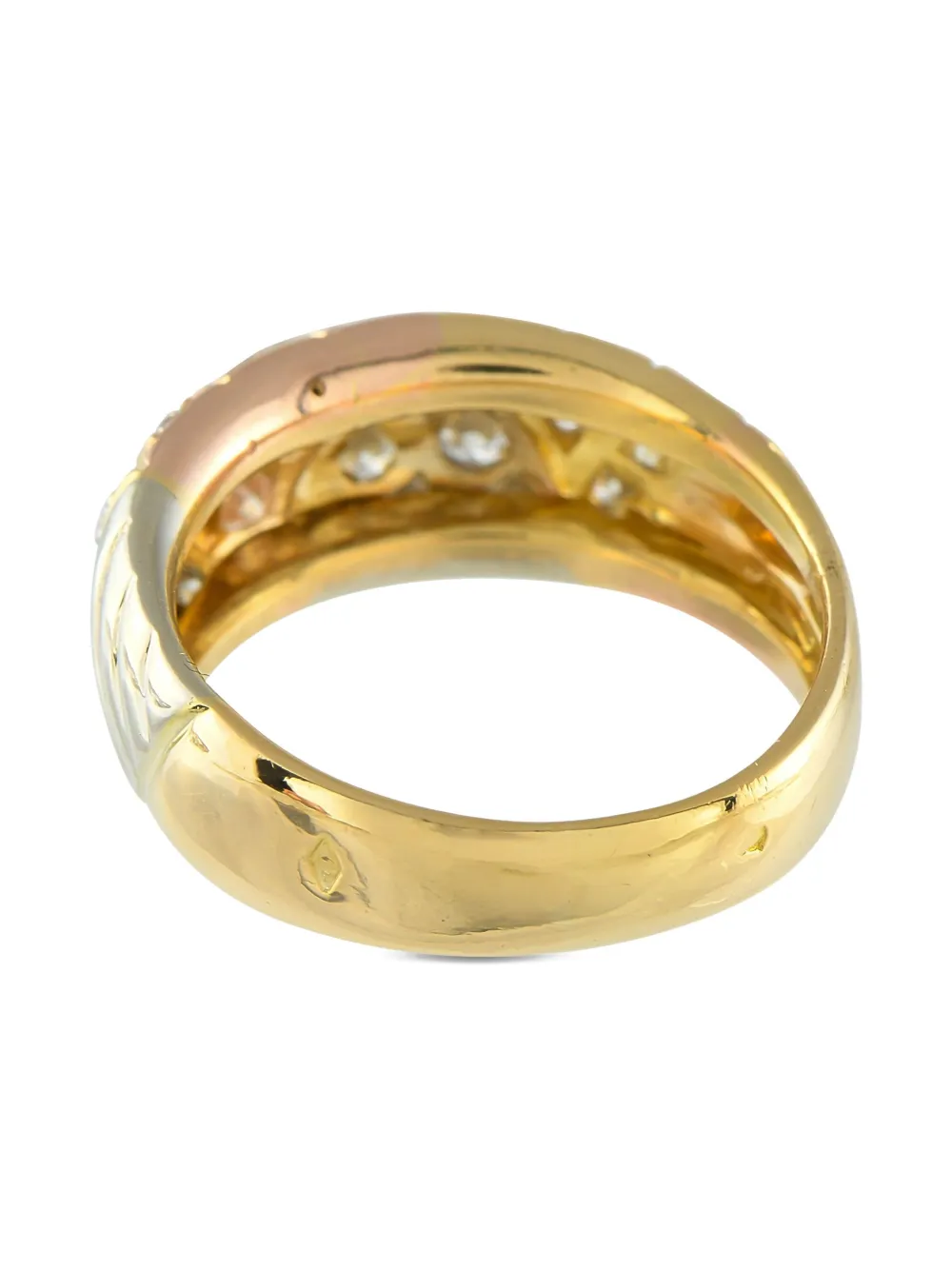 Pre-owned Van Cleef & Arpels 18k Yellow Gold Geometric Diamond Ring