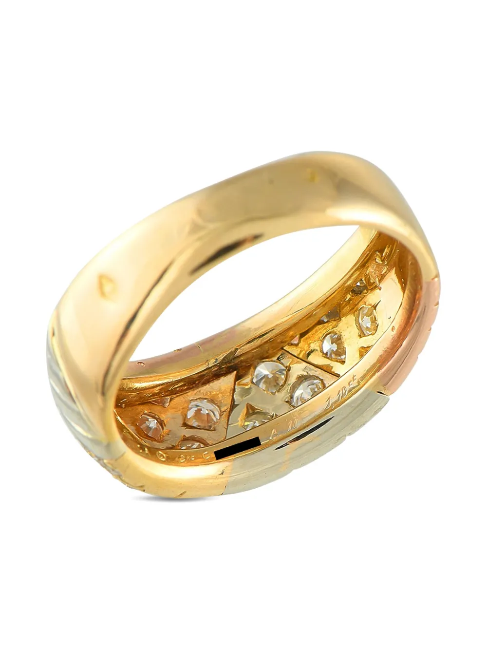 Pre-owned Van Cleef & Arpels 18k Yellow Gold Geometric Diamond Ring