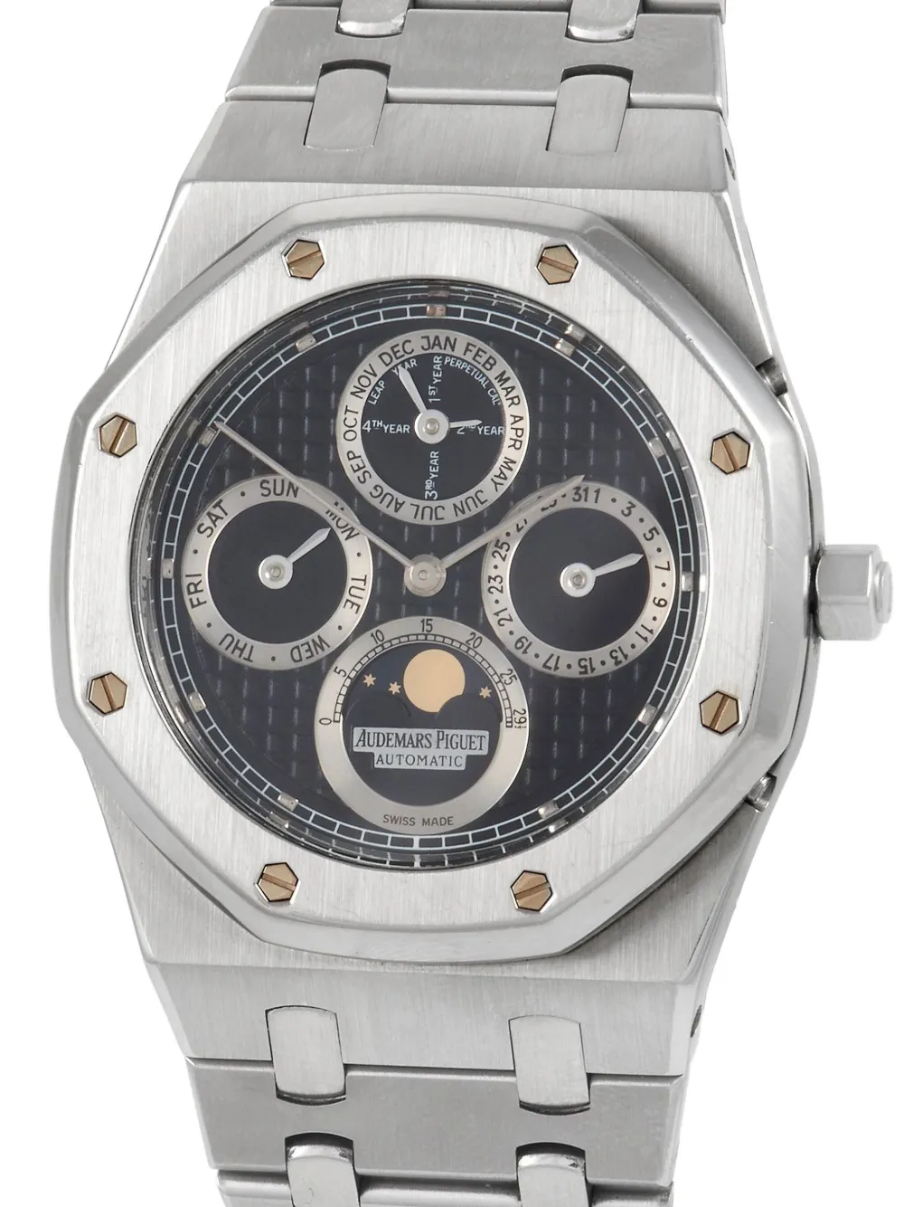 Pre-owned Audemars Piguet Pre Owned Royal Oak Perpetual Calendar 39mm In Black