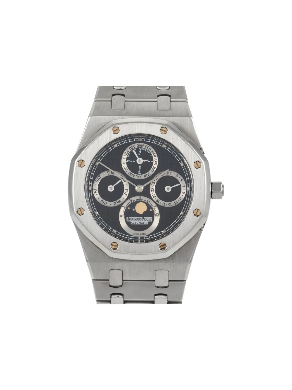 Pre-owned Audemars Piguet Pre Owned Royal Oak Perpetual Calendar 39mm In Black