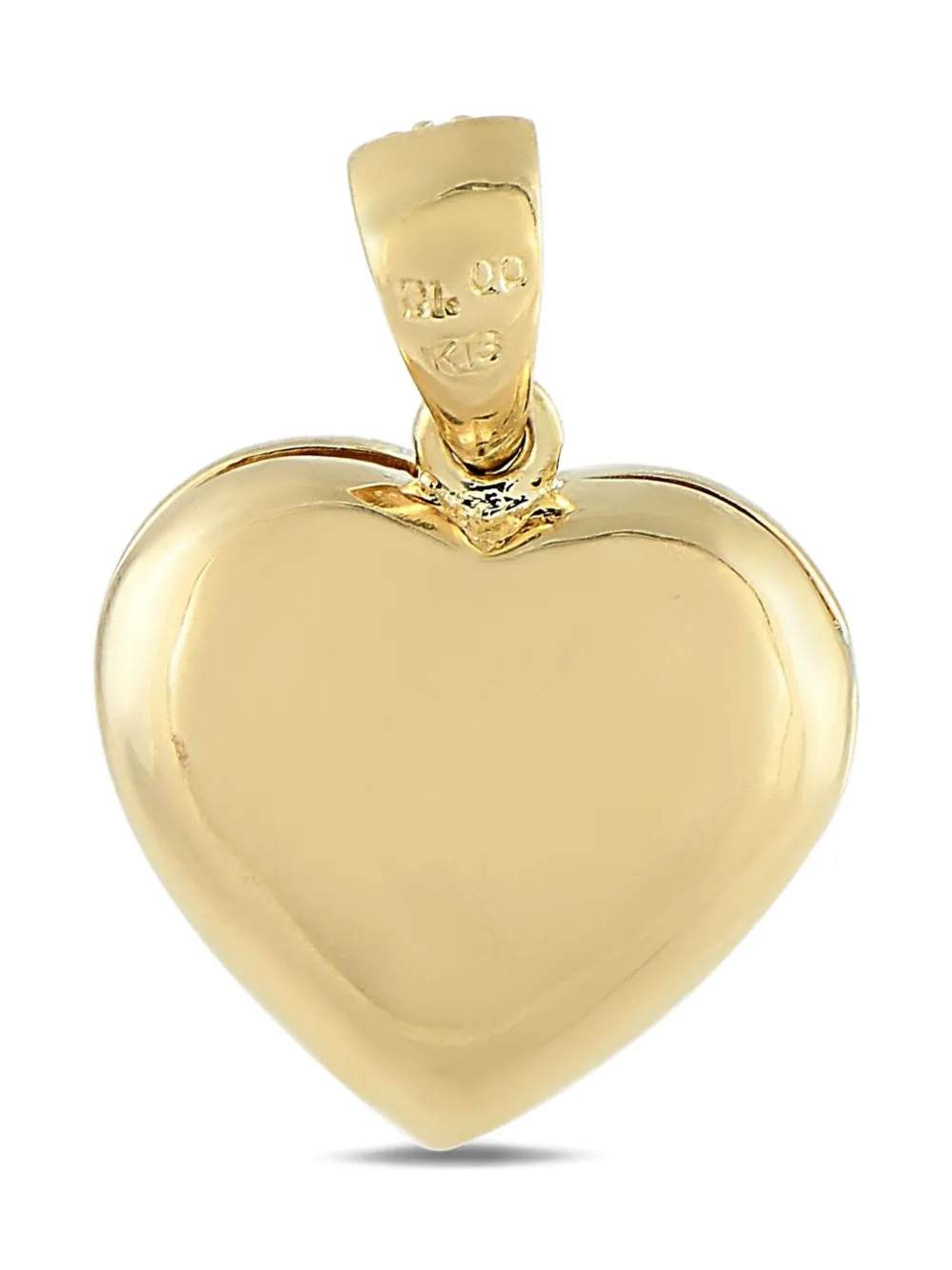 LB Exclusive 18K yellow gold diamond Heart pendant | Image 2