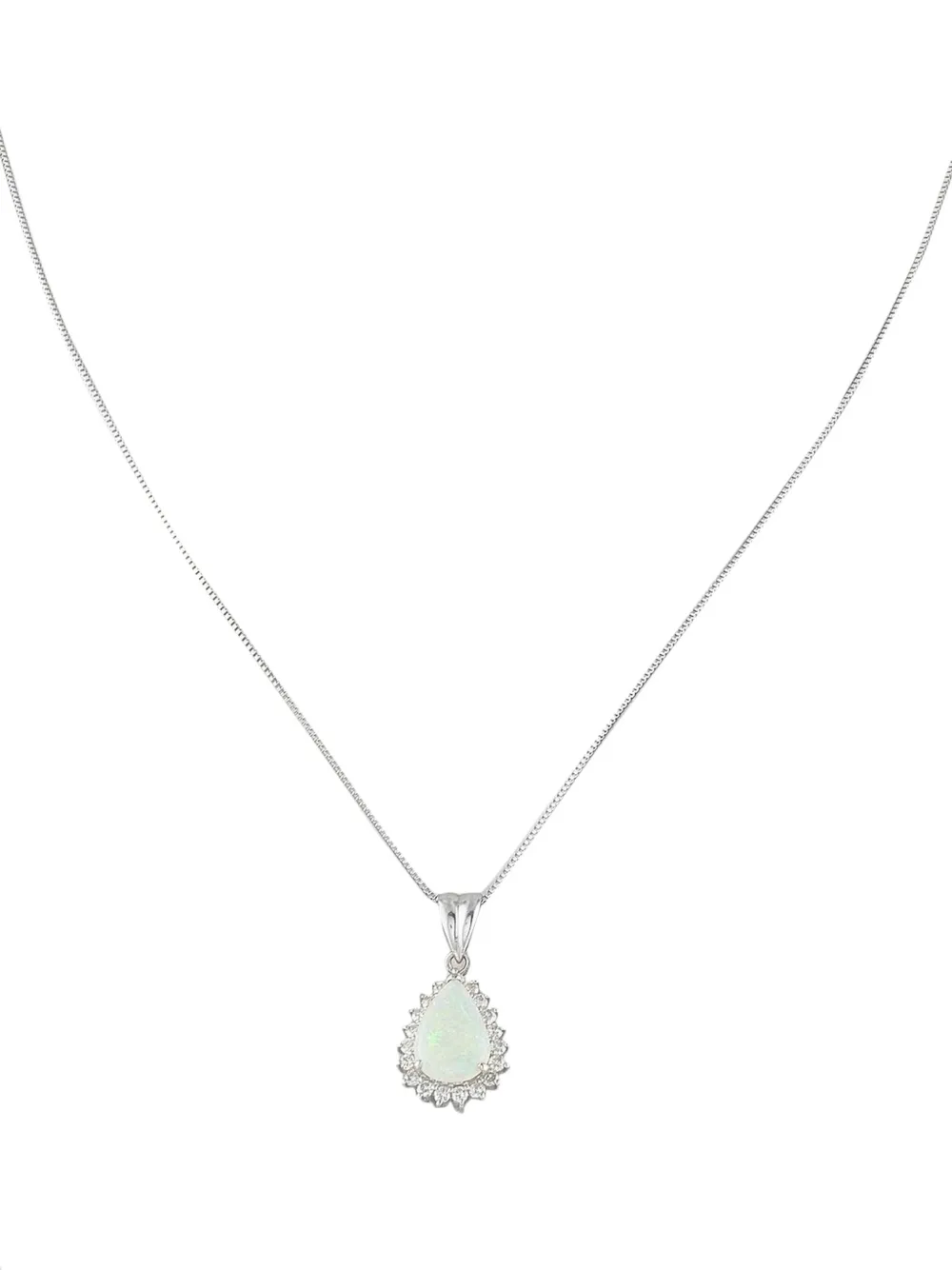 LB Exclusive platinum opal and diamond necklace | Image 2