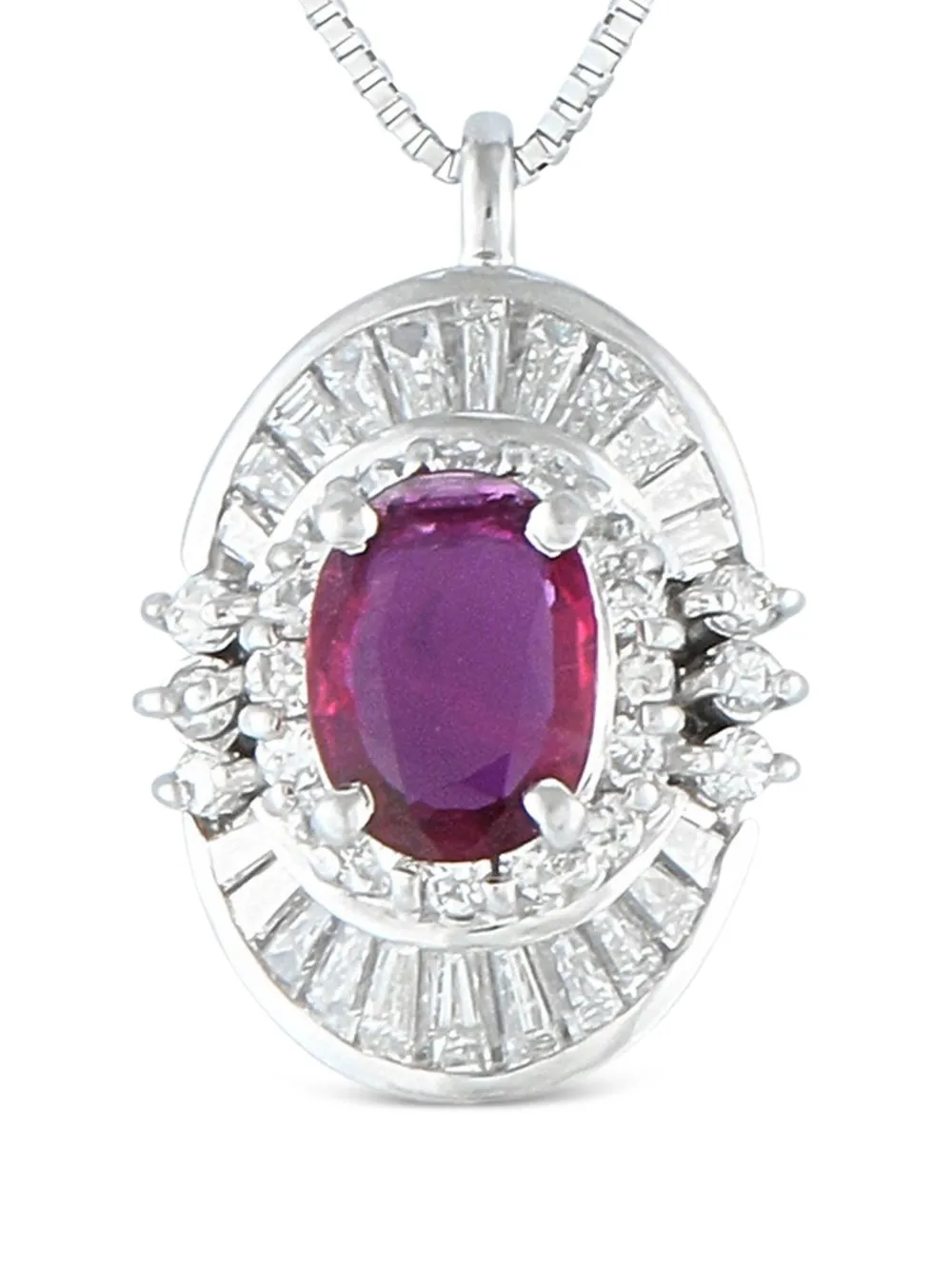 LB Exclusive platinum diamond and ruby necklace | Image 2