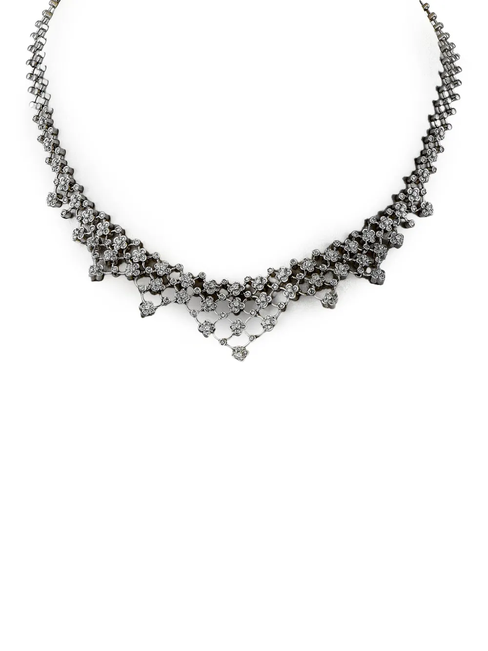 LB Exclusive 18K white gold diamond openwork necklace | Image 2