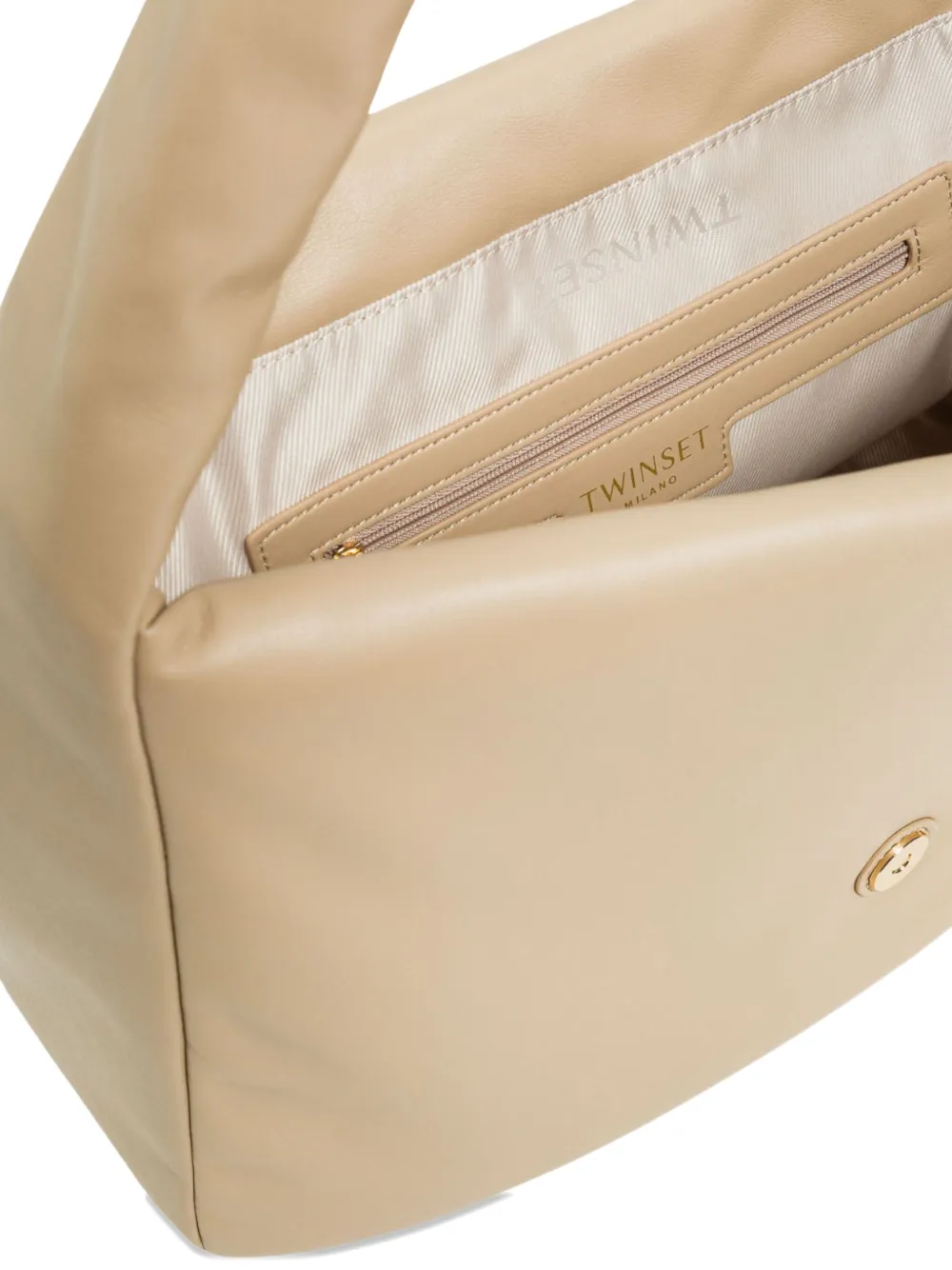 Twinset Padded Shoulder Bag In Neutral