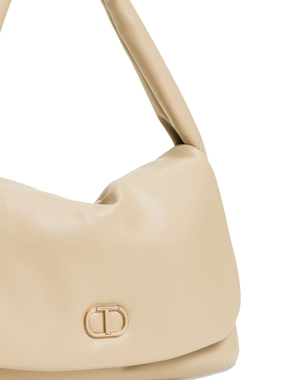 Twinset Padded Shoulder Bag In Neutral