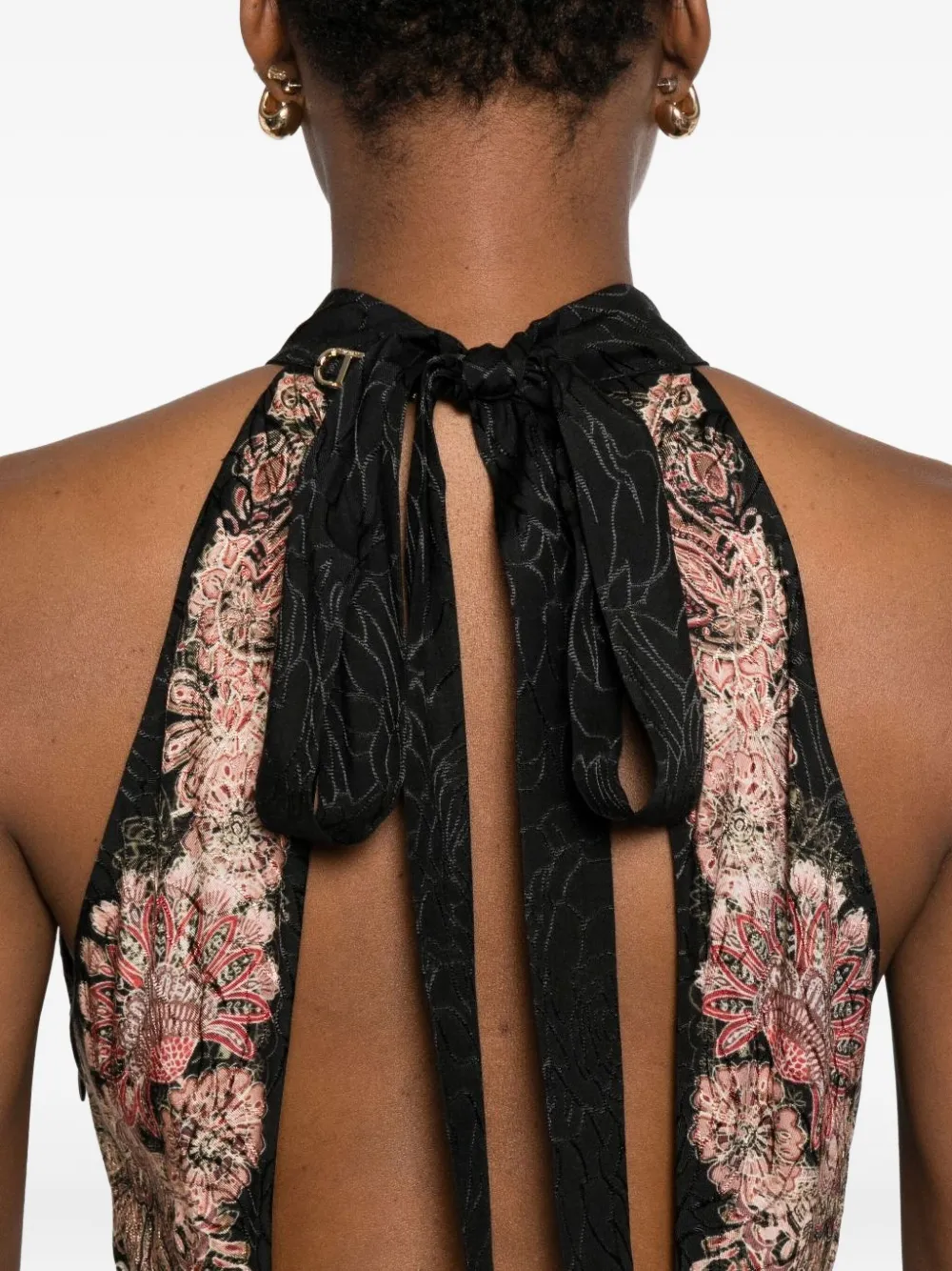 TWINSET Lang jumpsuit met jacquard Zwart