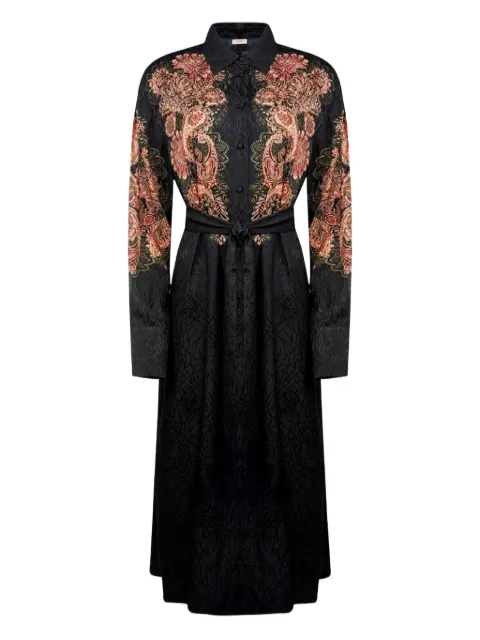 TWINSET paisley tie-waist midi dress