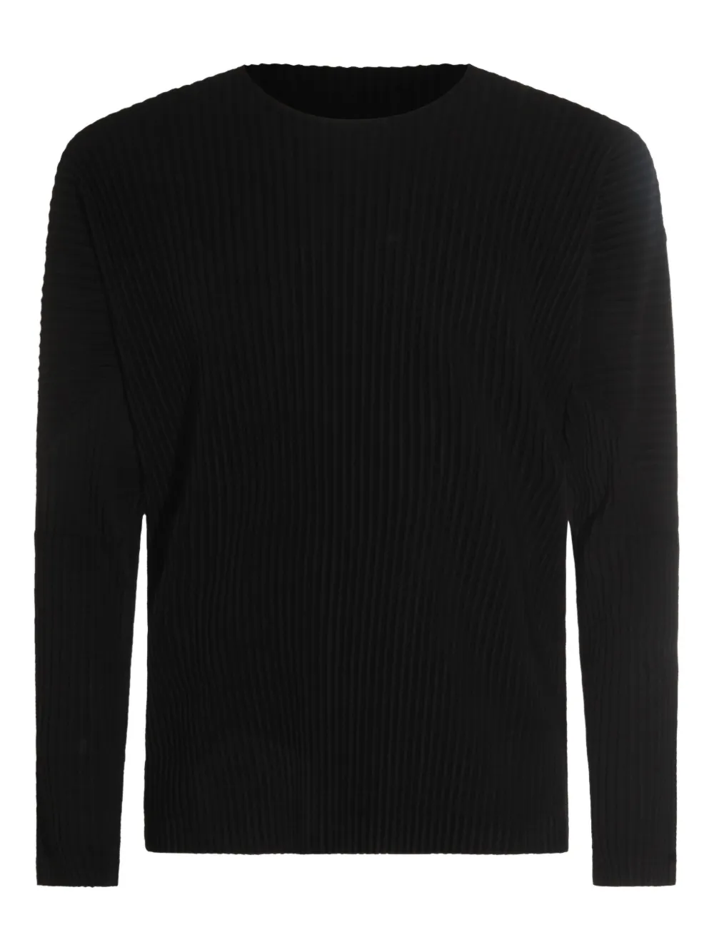 Homme Plissé Issey Miyake plissé long-sleeved T-shirt | Black | Image 1