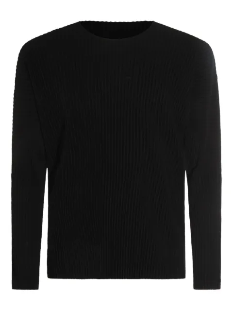 Homme Plissé Issey Miyake playera con pliegues manga larga