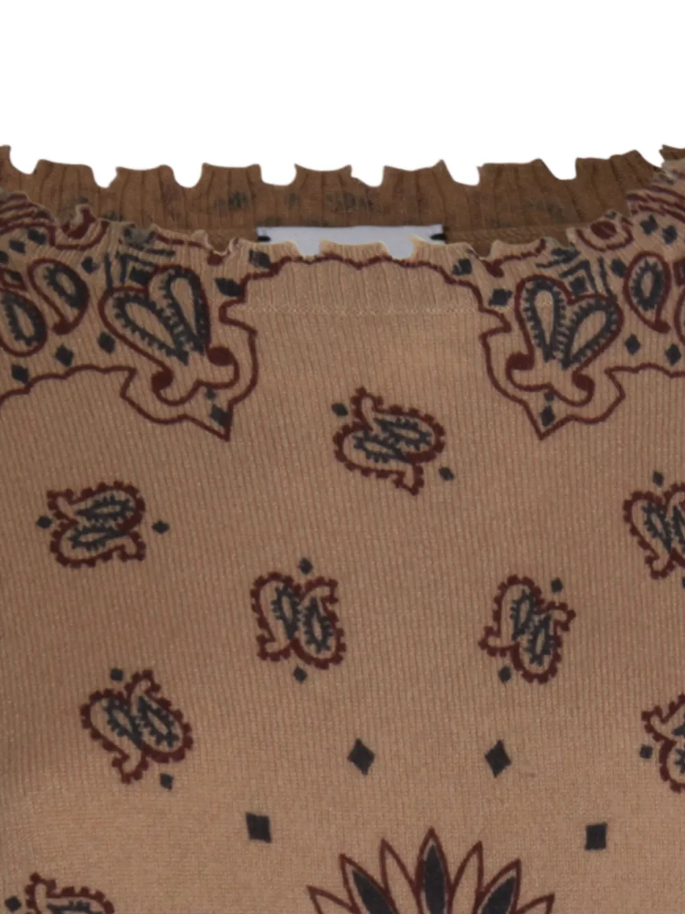 kujten paisley-pattern raw-edges sweater | Knitted Sweaters | Image 2