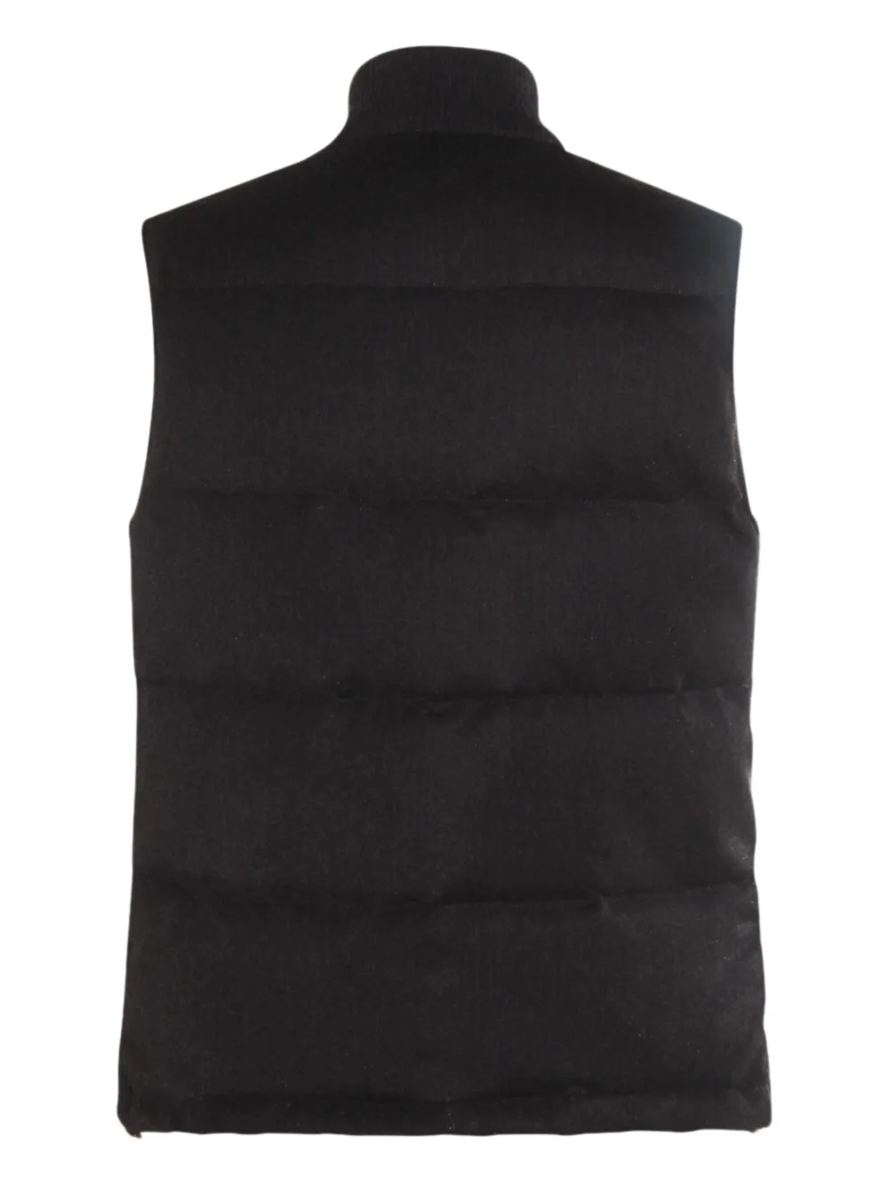 Eleventy Padded Zip-front Gilet In Brown
