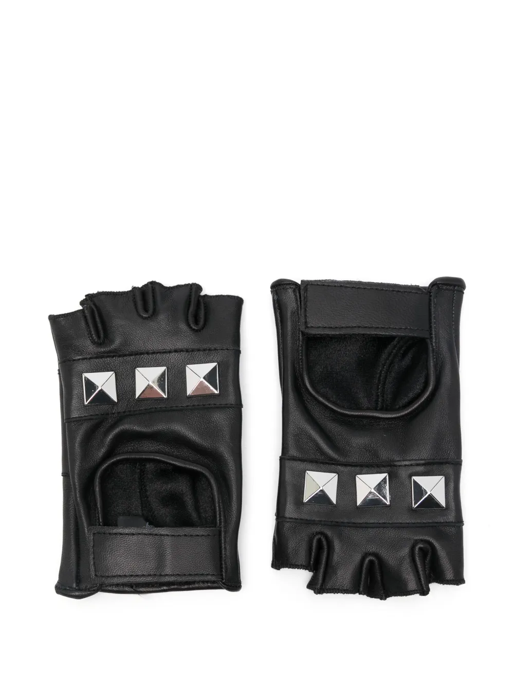 Vaquera stud-embellished fingerless gloves | Black | Image 1