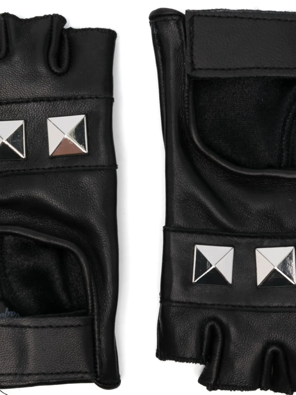 Vaquera Vingerloze handschoenen verfraaid met studs Zwart