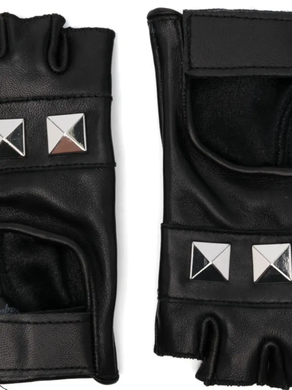 Vaquera stud-embellished Fingerless Gloves | Black | FARFETCH