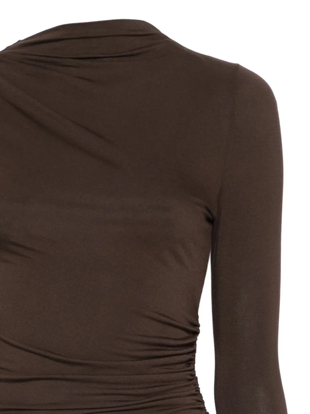 Rails Joelle Cowl-neck Fitted Top In Brown