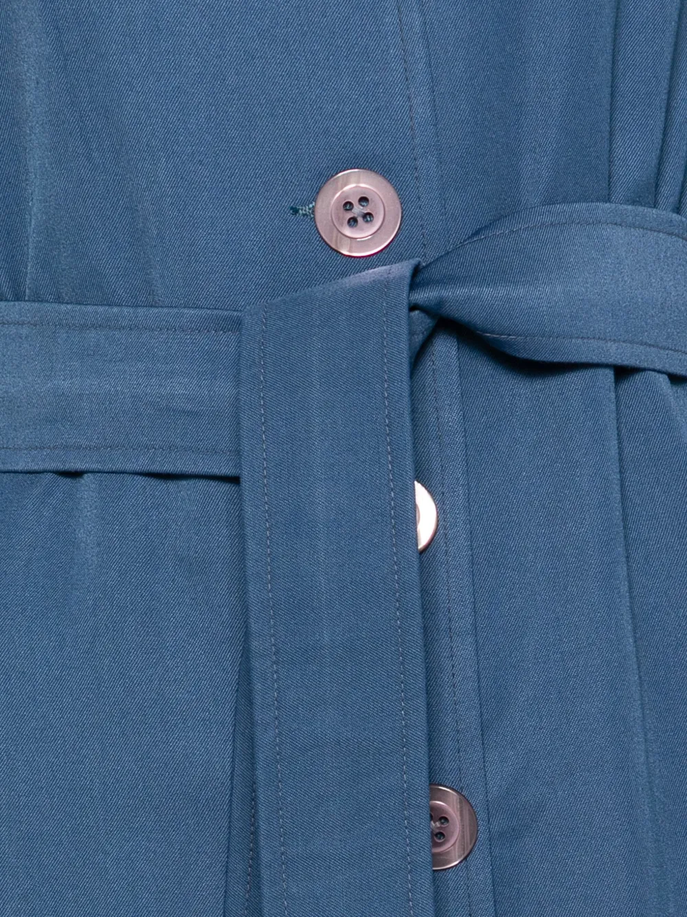 Pre-owned A.n.g.e.l.o. Vintage Cult 1970s Belted Coat In Blue