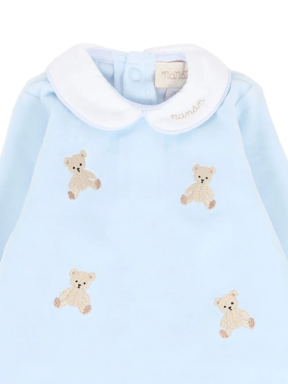 Nanán Teddy-embroidered Pajama In Blue