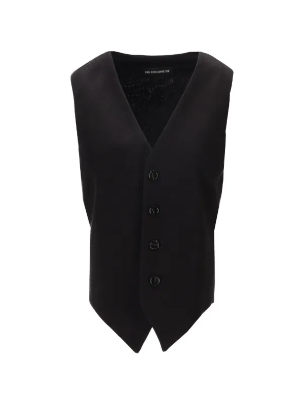 Ann Demeulemeester Button Waistcoat in Black