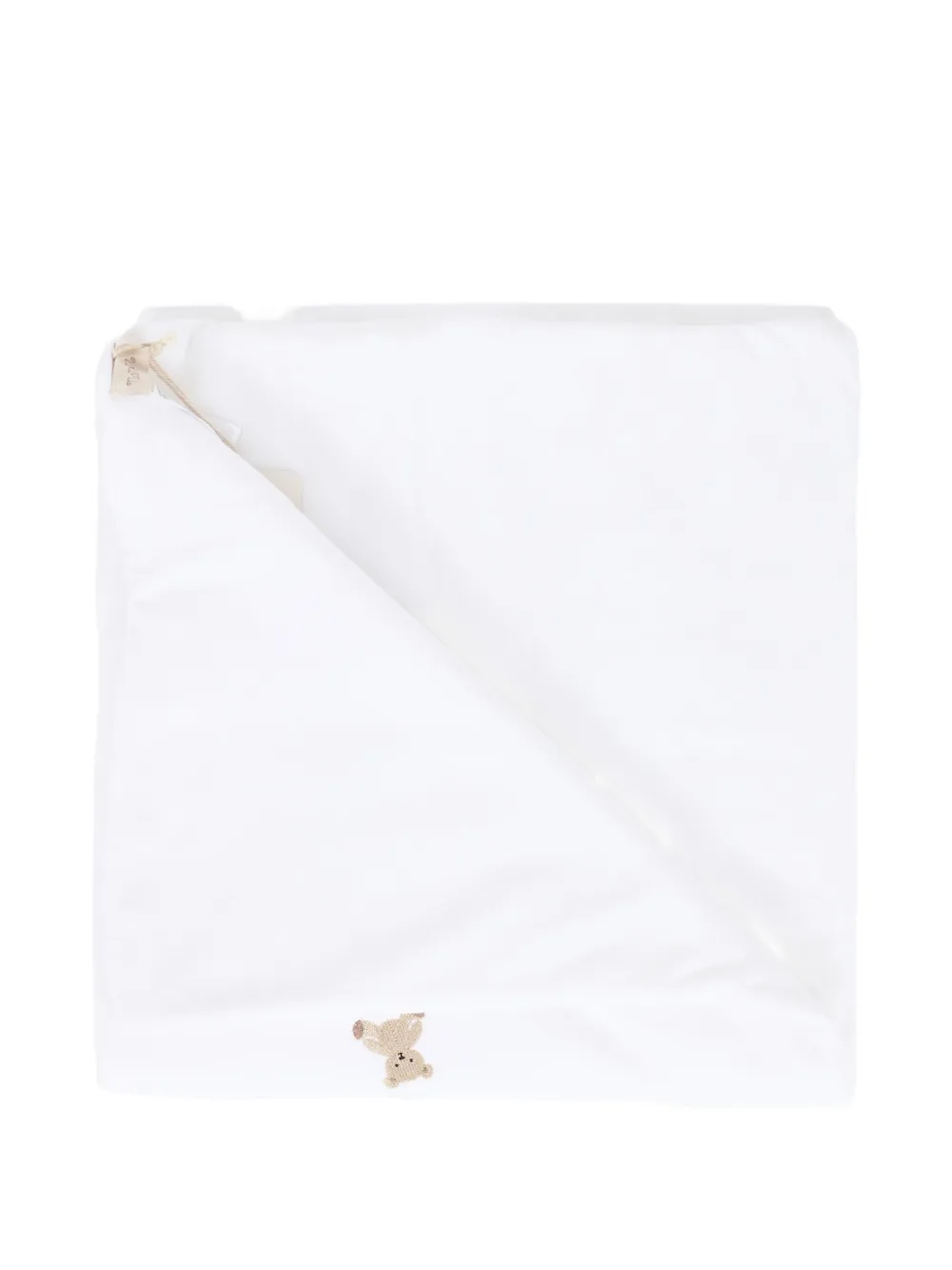 Nanán Teddy-embroidered Baby Blanket In Pattern