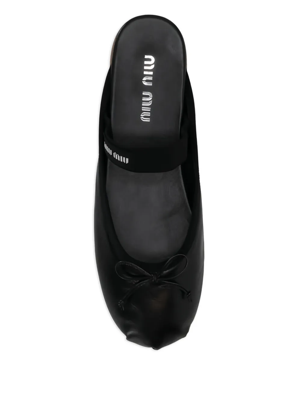 Miu Muiltjes met strikdetail Zwart