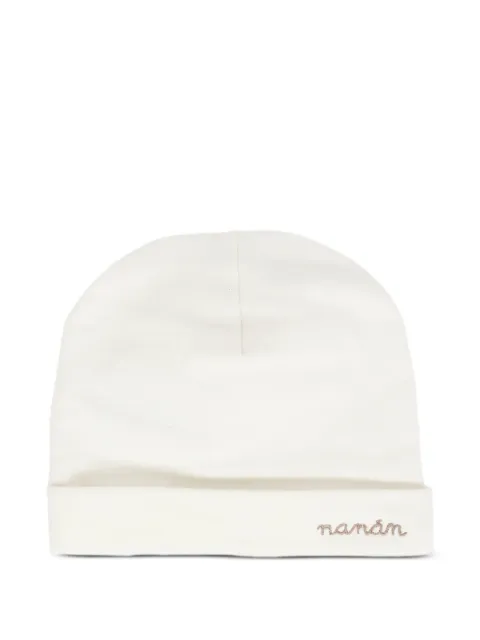 NANAN embroidered cotton beanie
