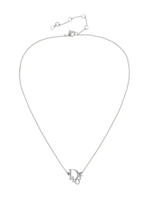 Christian Dior Pre-Owned 1990s logo-pendant necklace
