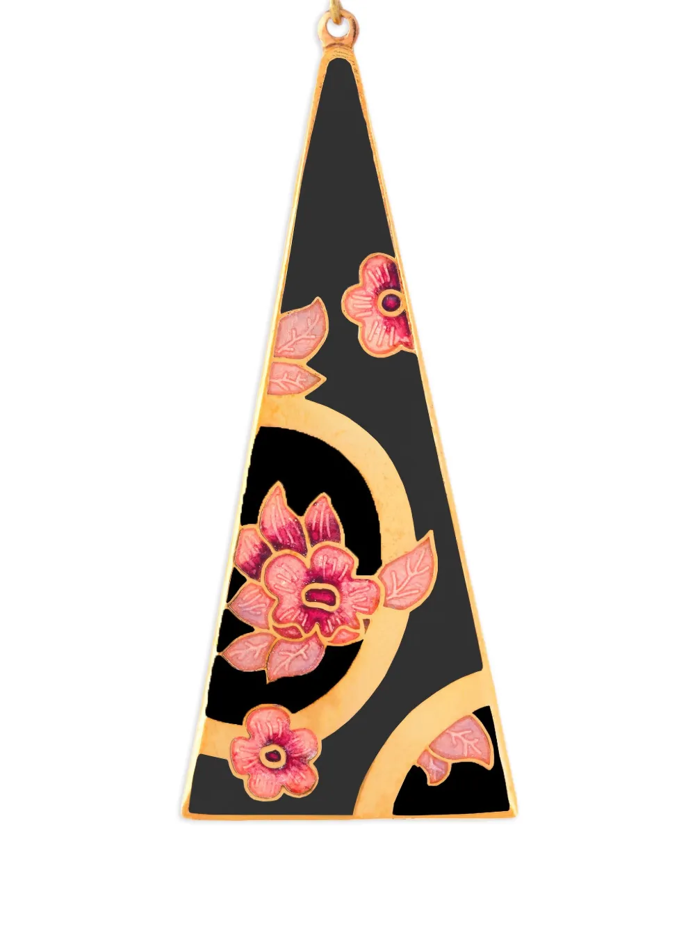 Susan Caplan Vintage 1980s cloisonné triangular earrings | Pre-Owned | Image 2