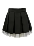 John Richmond Junior tulle-trimmed pleated skirt - Black