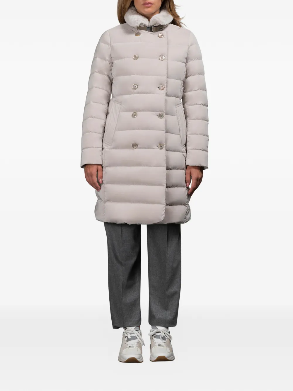  Moorer Longan Double-breasted Jacket - Neutrals 