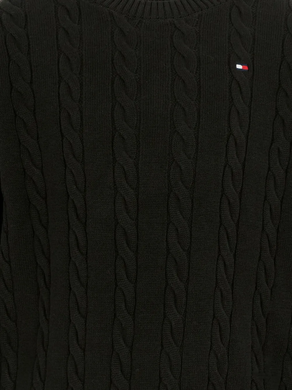 Tommy Hilfiger Junior Kabelgebreide trui Zwart