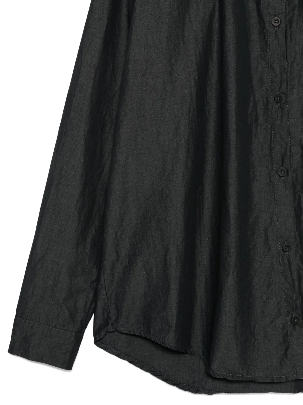 Private 0204 Long-sleeve Button-up Shirt In Black