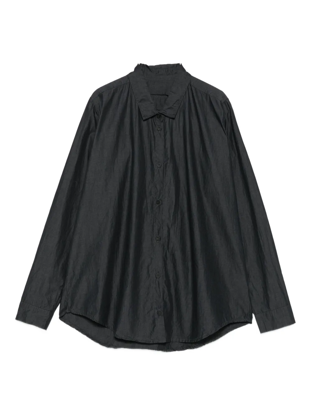 Private 0204 Long-sleeve Button-up Shirt In Black