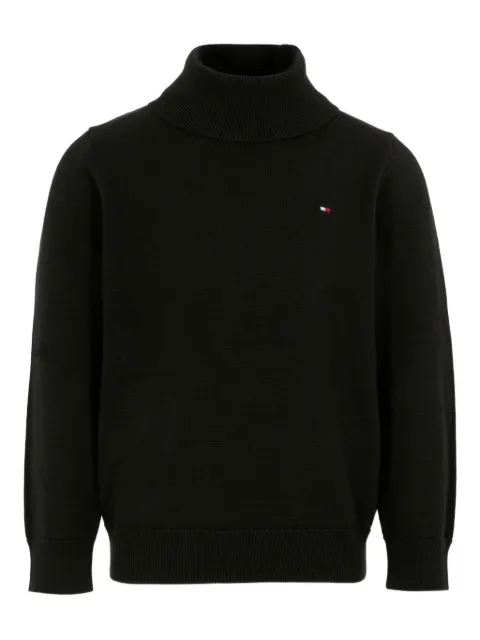 Tommy Hilfiger Junior roll-neck cotton jumper