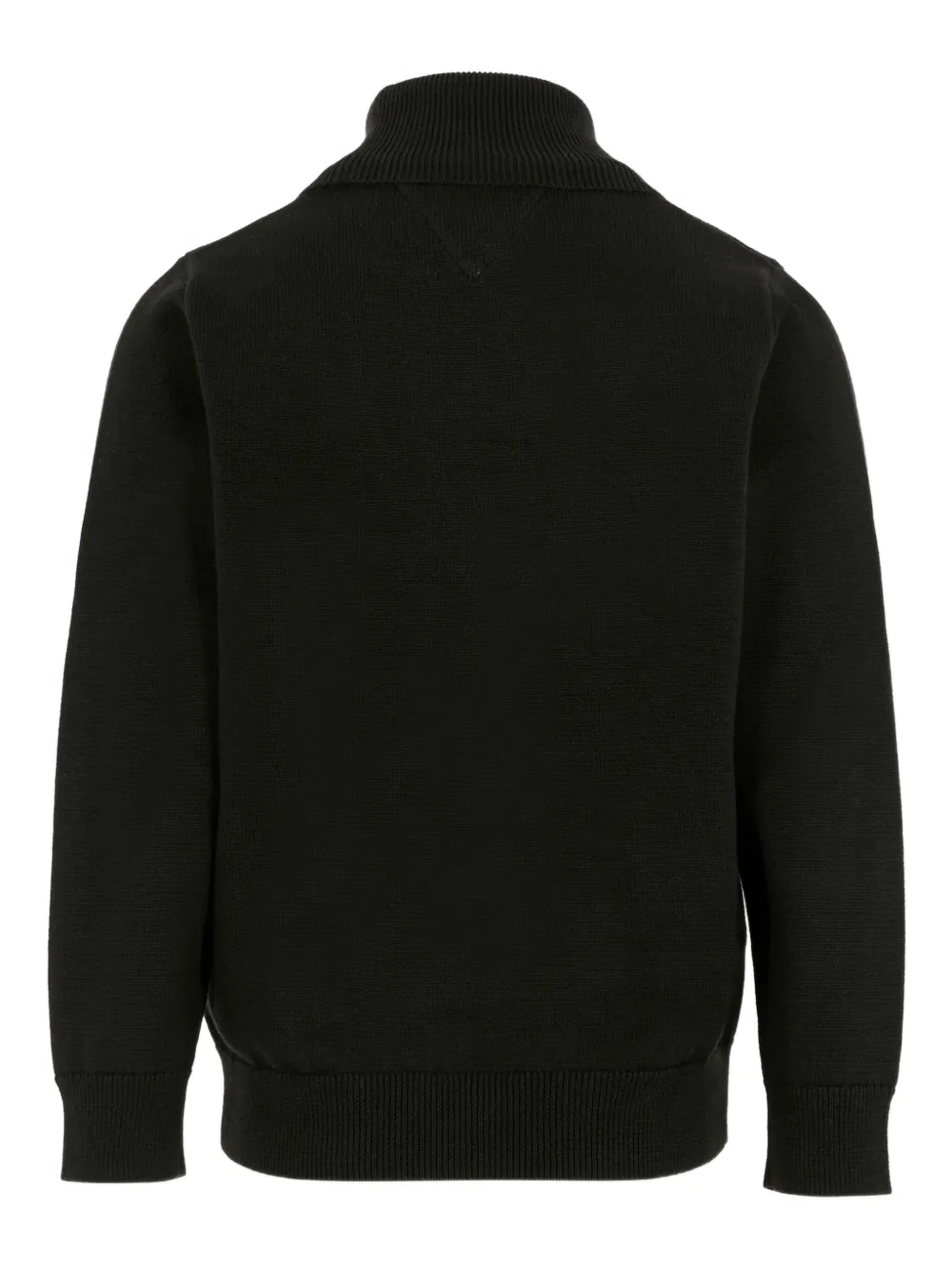 Tommy Hilfiger Junior Roll-neck Cotton Jumper In Black