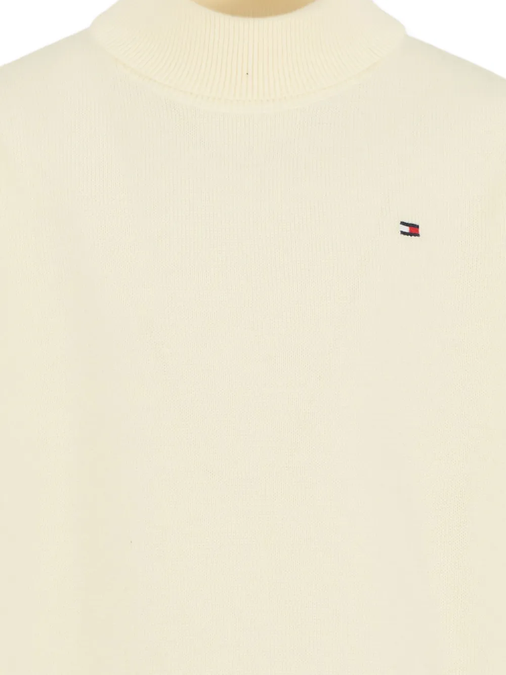 Tommy Hilfiger Junior Roll-neck Cotton Sweater In Neutral