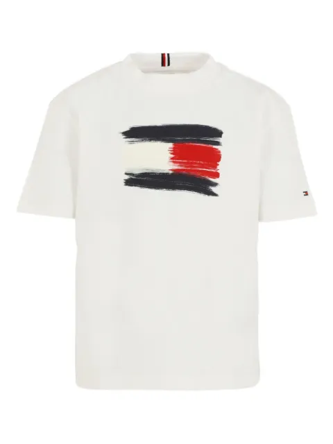 Tommy Hilfiger Junior paint-effect short-sleeve T-shirt