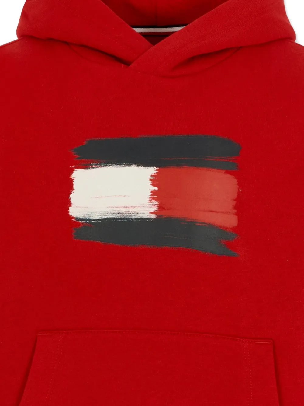 Tommy Hilfiger Junior Paint-splatter Logo Hoodie In Red