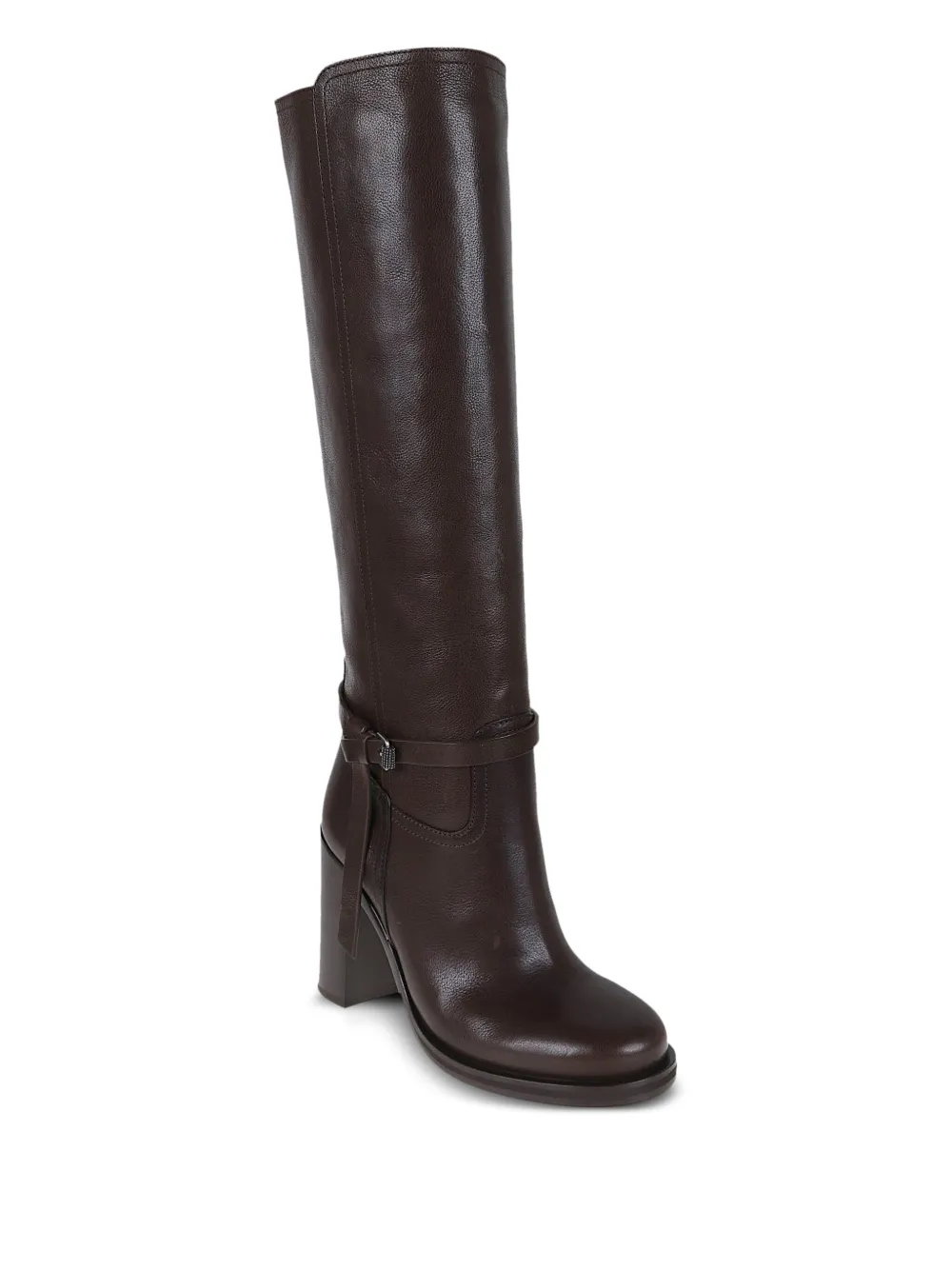 Brunello Cucinelli 100mm buckle-strap leather boots | Knee-High Boots | Image 2