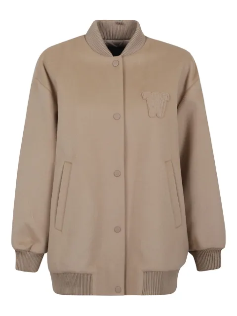 Weekend Max Mara logo-patch bomber jacket