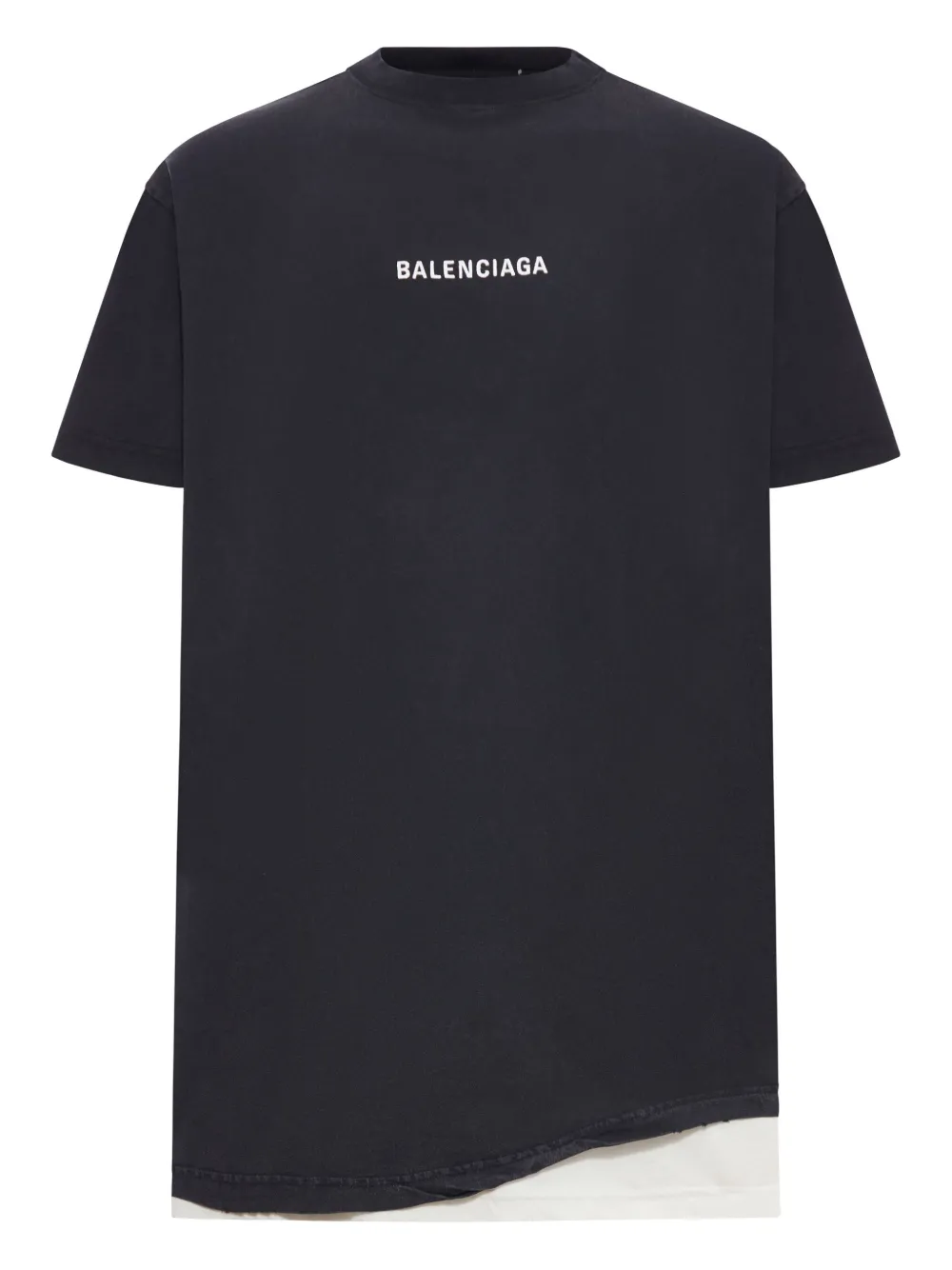 Balenciaga layered cotton T-shirt | Black | Image 1