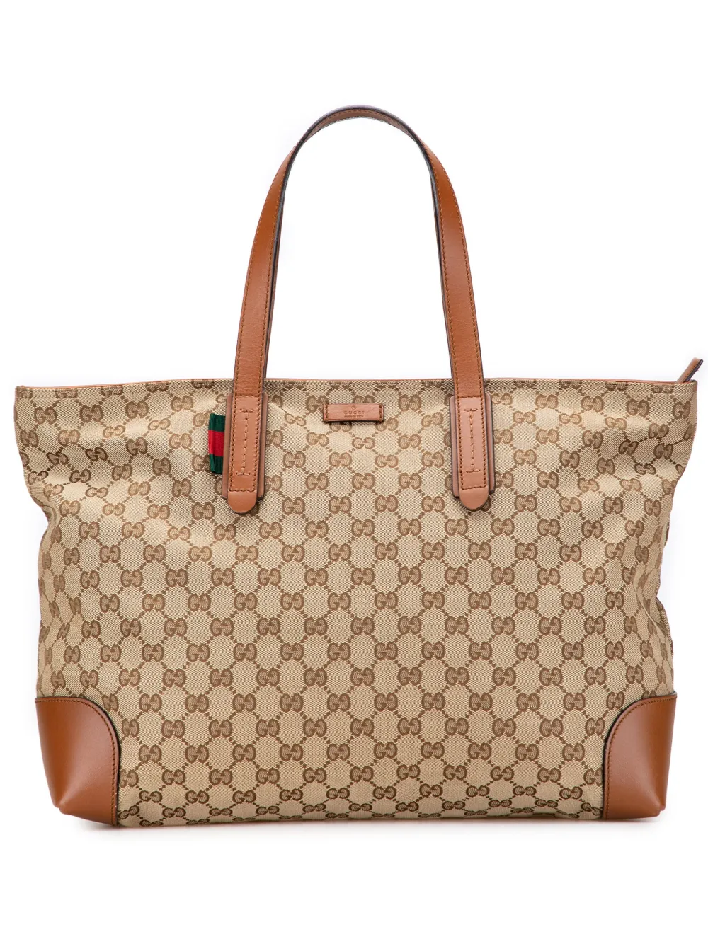 Pre-owned Gucci 2000-2015 Gg Canvas Tote Bag In Brown
