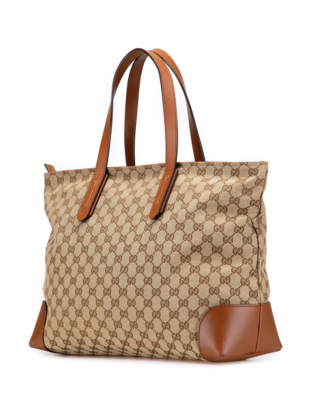 Pre-owned Gucci 2000-2015 Gg Canvas Tote Bag In Brown
