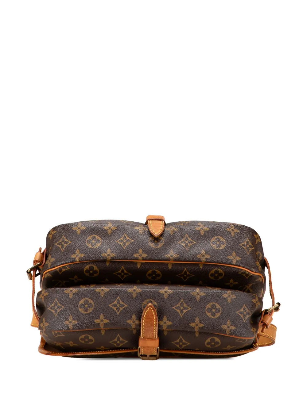 Pre-owned Louis Vuitton 1997 Monogram Saumur 30 Crossbody Bag In Brown