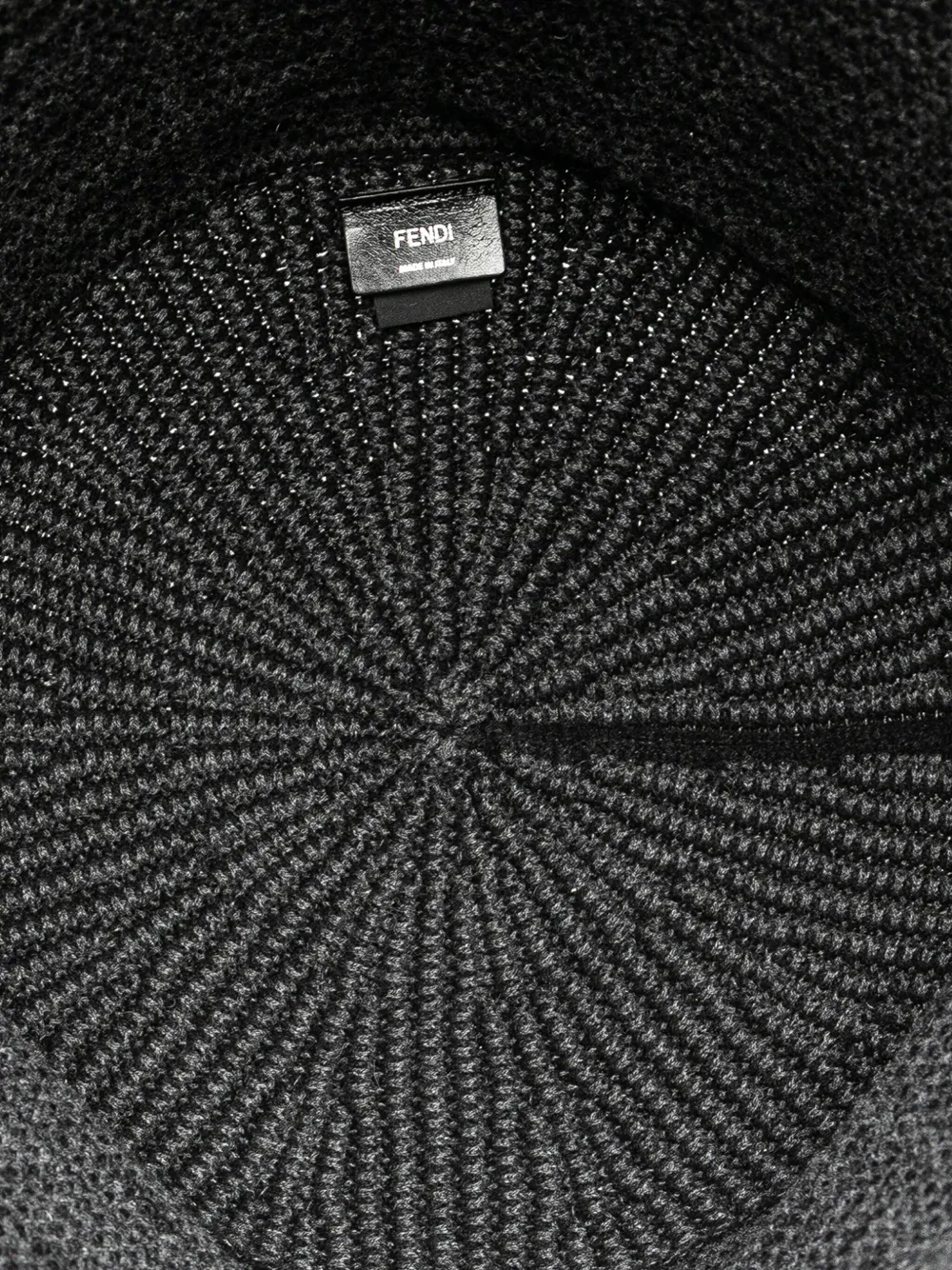 Pre-owned Fendi 2010-2025 Large Zucca Cashmere Shopper Tote Bag In Black