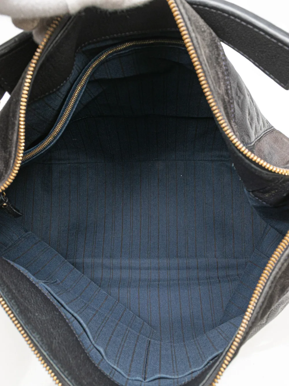 Pre-owned Louis Vuitton 2011 Monogram Empreinte Audacieuse Gm Satchel In Blue