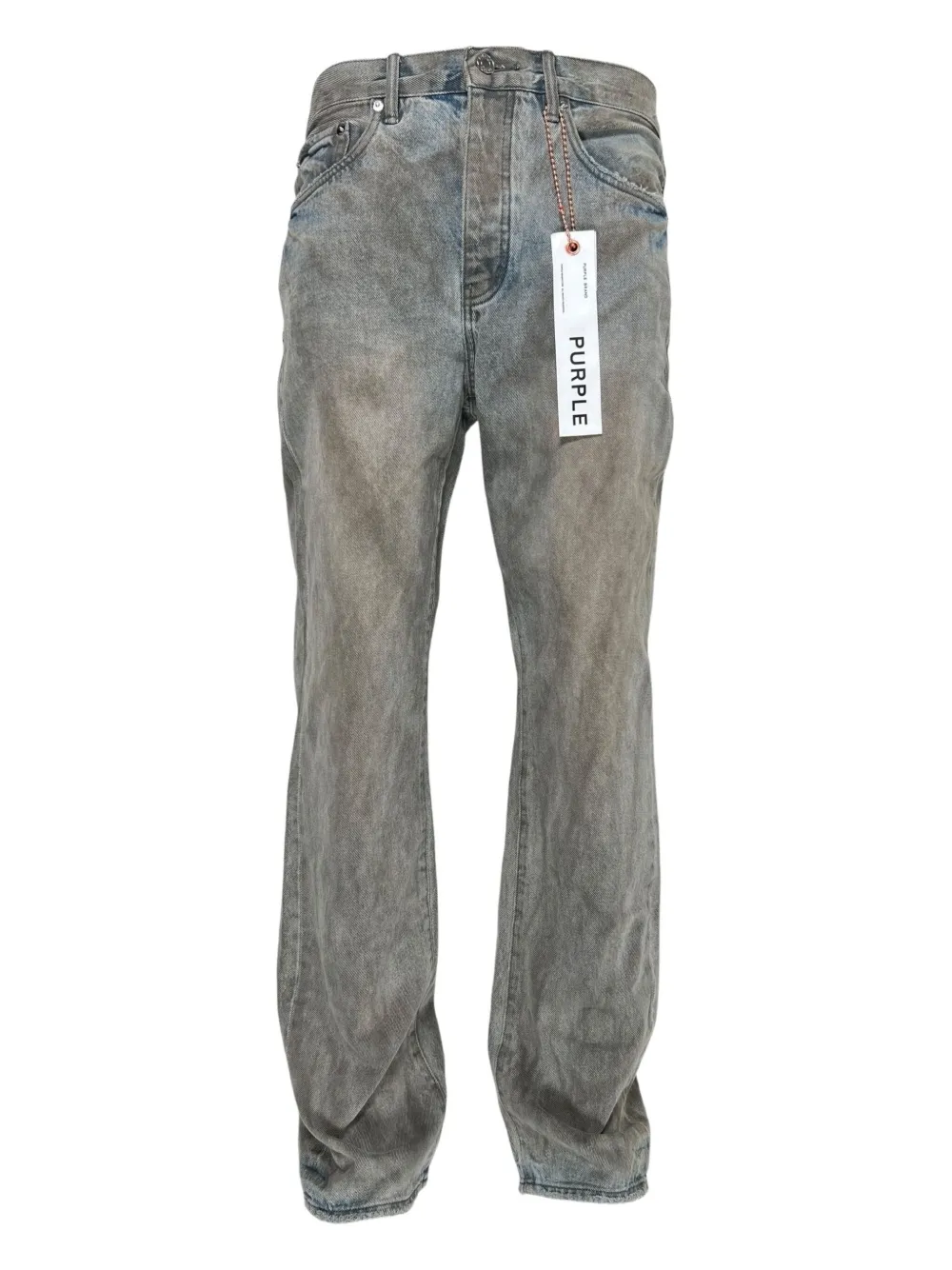 Purple Brand Dirty-effect Jeans In Gray