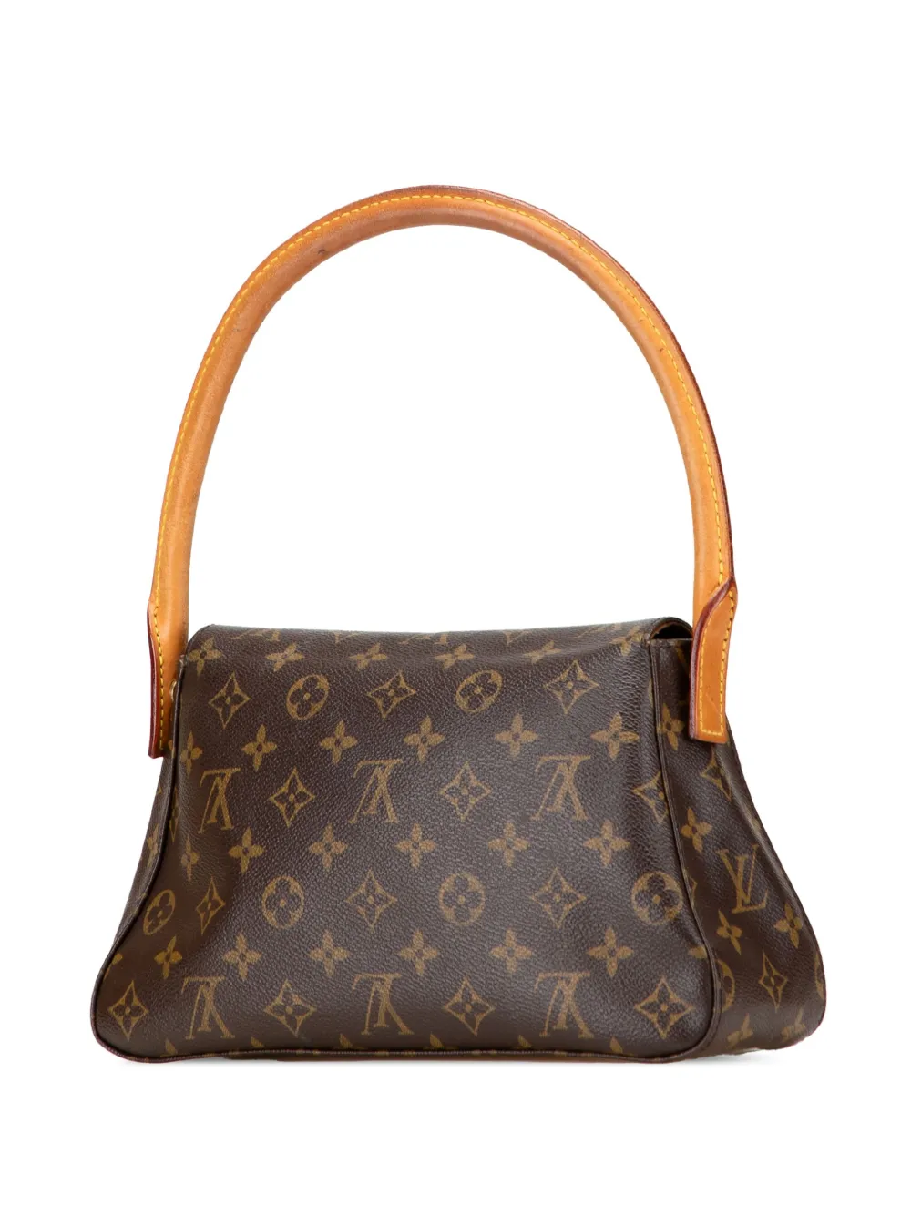 Pre-owned Louis Vuitton 2002 Monogram Mini Looping Shoulder Bag In Brown